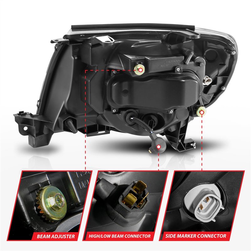 Anzo USA | Projector Headlight Set - Tacoma 2.7L / 4.0L 2005-2011