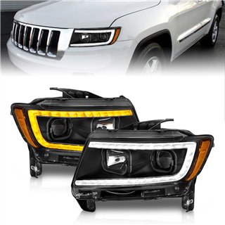 Anzo USA | Projector Headlight Set - Grand Cherokee 3.6L / 5.7L / 6.4L 2011-2013