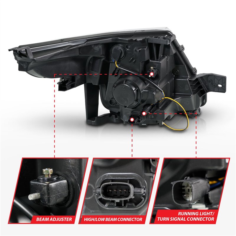 Anzo USA | Projector Headlight Set - Explorer 2.0T / 3.5L 2011-2015