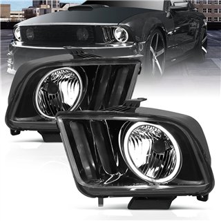 Anzo USA | Crystal Headlight Set w/Halo - Mustang 4.0L / 4.6L / 5.4L 2005-2009
