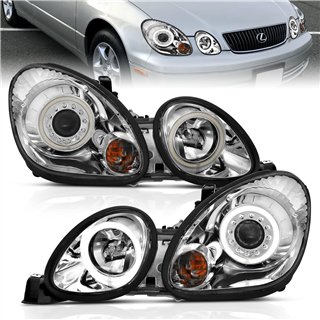 Anzo USA | Projector Headlight Set w/Halo - GS300 / GS400 / GS430 2000-2005