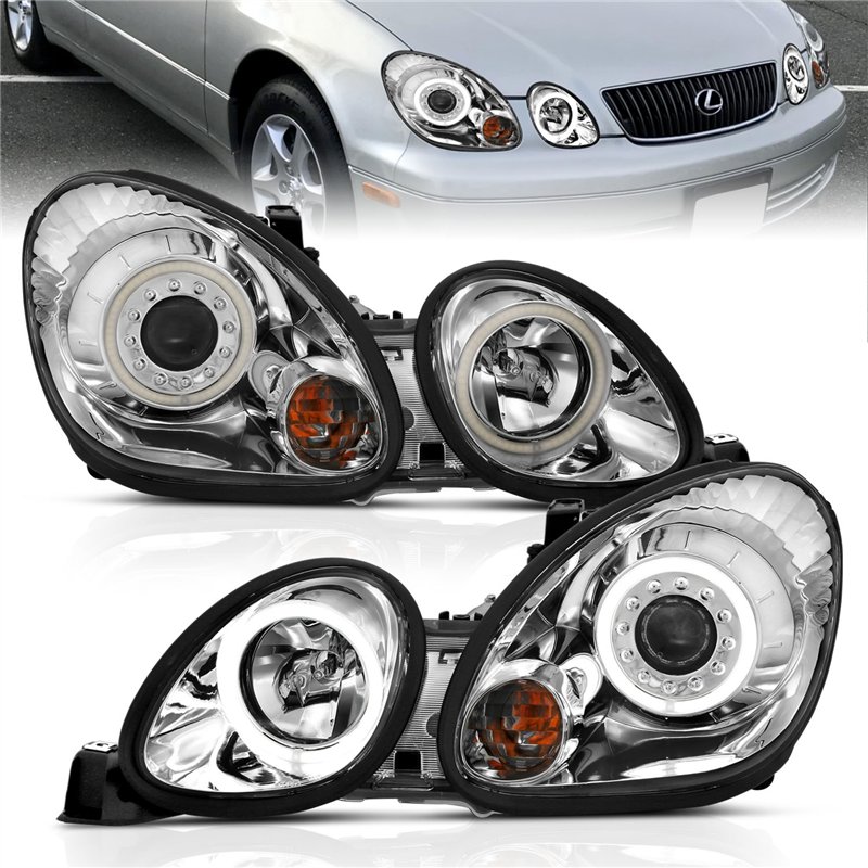 Anzo USA | Projector Headlight Set w/Halo - GS300 / GS400 / GS430 2000-2005