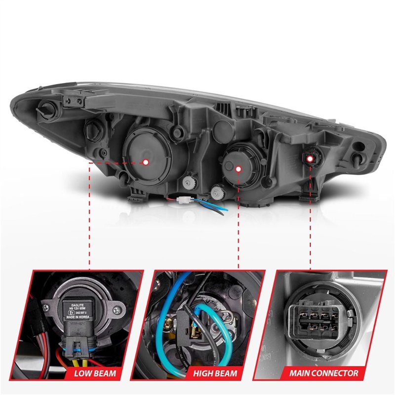Anzo USA | Projector Headlight Set - Forte 1.8L / 2.0L 2014-2016