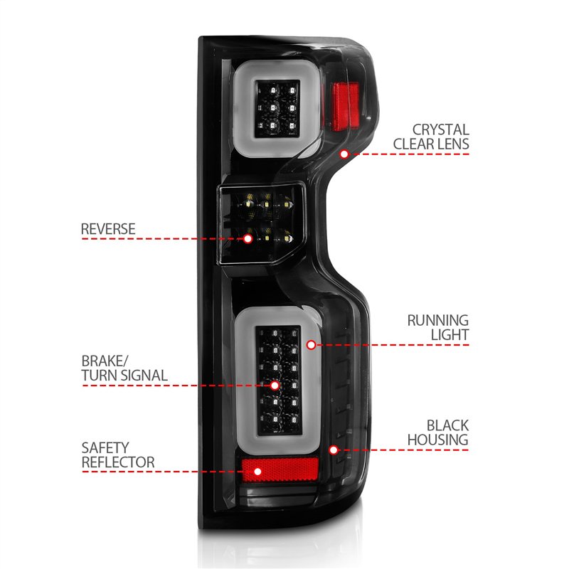 Anzo USA | Sequential LED Tail Light - Silverado 1500 / Limited / 2500 HD / 3500 HD / LTZ 2019-2023