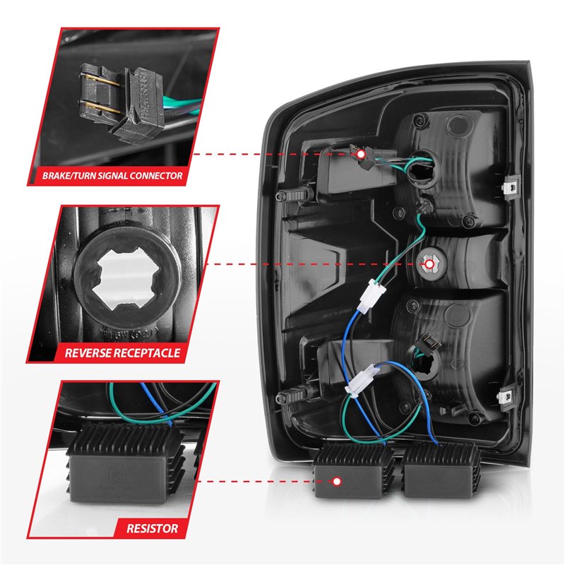 Anzo USA | LED Tail Light - Silverado / Sierra 1500 / 2500 HD / 3500 HD 2014-2019
