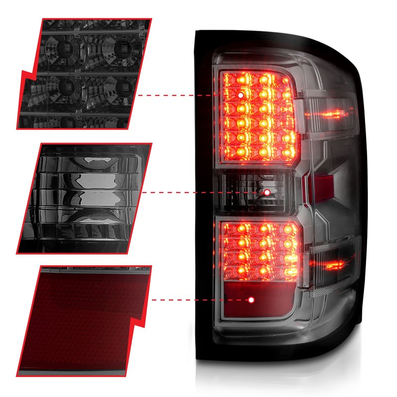 Anzo USA | LED Tail Light - Silverado / Sierra 1500 / 2500 HD / 3500 HD 2014-2019