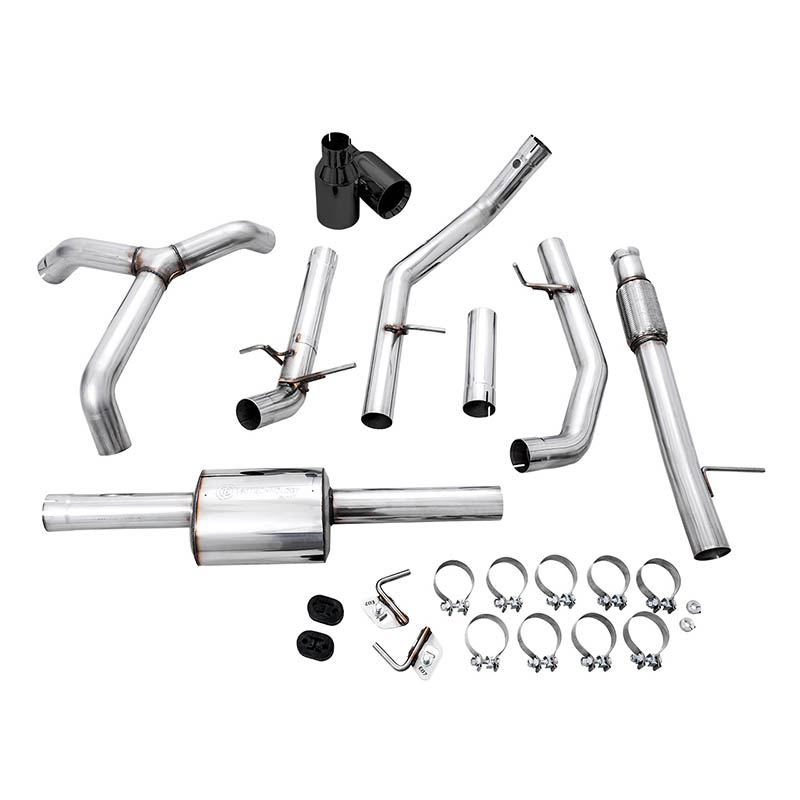 AWE Tuning | 0FG Cat-Back Exhaust Black Tips - Silverado / Sierra 1500 / Limited 5.3L 2019-2025