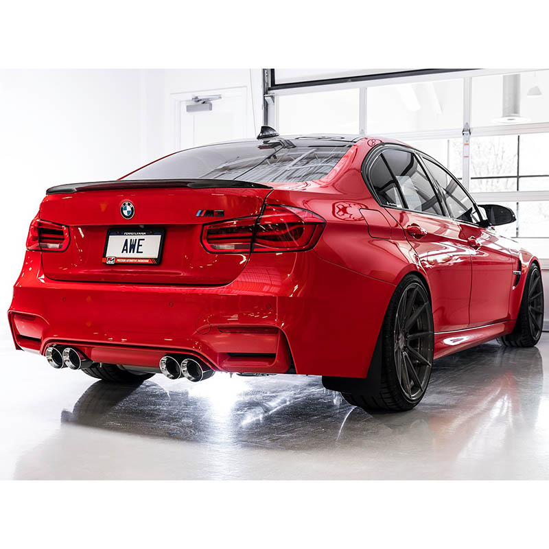 AWE Tuning | Track Cat-Back Exhaust Chrome Tips - M3 / M4 3.0T 2015-2020