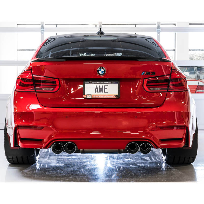 AWE Tuning | Track Cat-Back Exhaust Chrome Tips - M3 / M4 3.0T 2015-2020