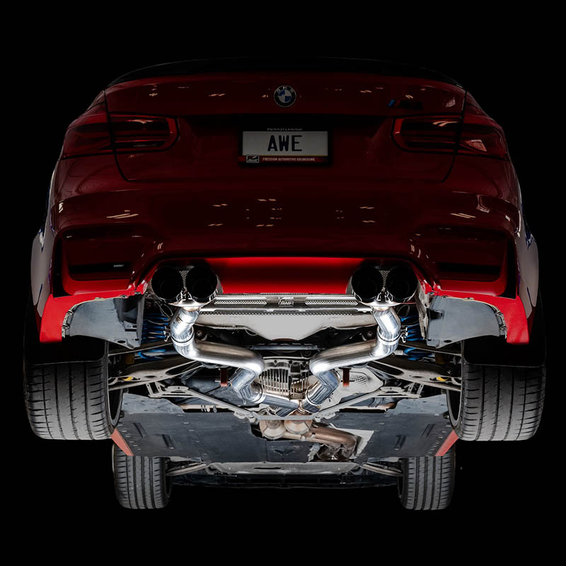 AWE Tuning | Track Cat-Back Exhaust Chrome Tips - M3 / M4 3.0T 2015-2020