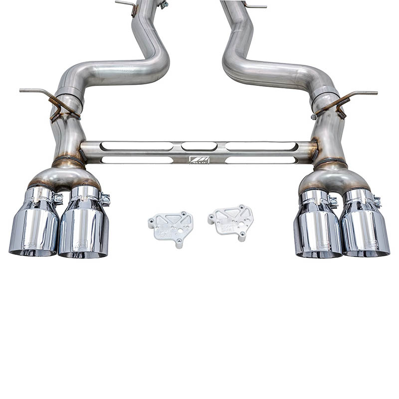 AWE Tuning | Track Cat-Back Exhaust Black Tips - M3 / M4 3.0T 2015-2020
