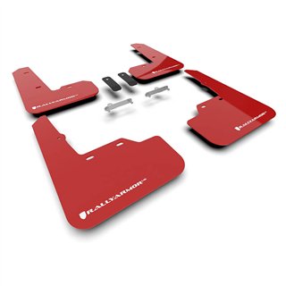 RallyArmor | Red UR Mud Flap White Logo - WRX 2022-2025