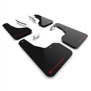 RallyArmor | Black UR Mud Flap Red Logo - Forester / Wilderness 2022-2025