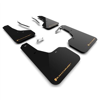 RallyArmor | Black UR Mud Flap Orange Logo - Forester / Wilderness 2022-2025
