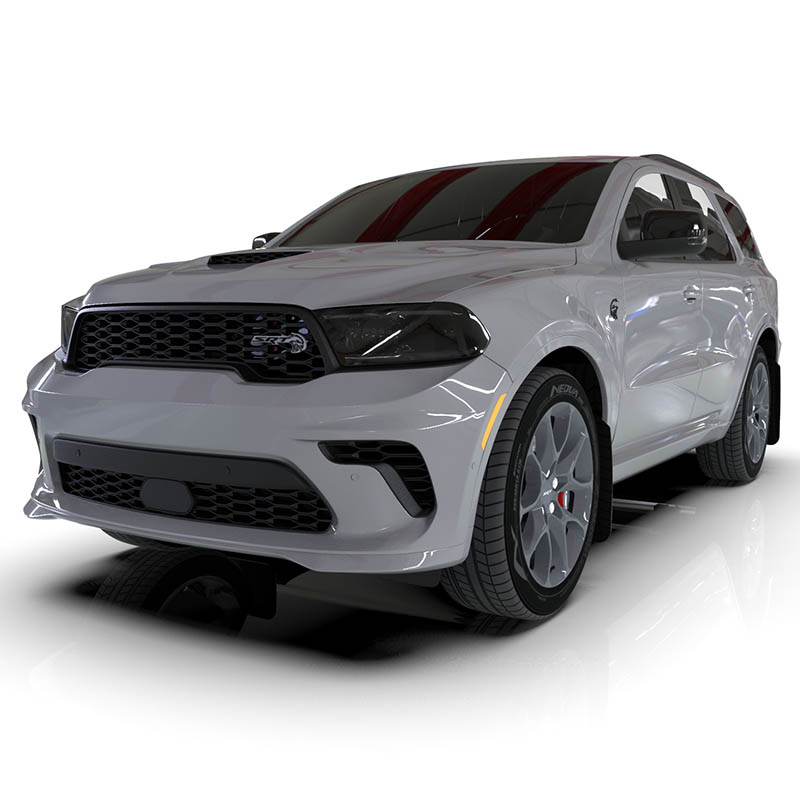 RallyArmor | Black UR Mud Flap Grey Logo - Durango SXT / GT / R/T / SRT 2016-2025