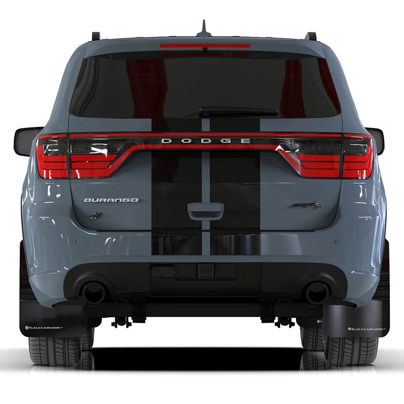 RallyArmor | Black UR Mud Flap Red Logo - Durango SXT / GT / R/T / SRT 2016-2025