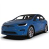 RallyArmor | Black UR Mud Flap Red Logo - Tesla Model X / X Plaid 2022-2026