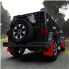 RallyArmor | Red UR Mud Flap Black Logo - Wrangler JL / 4xe 2018-2025