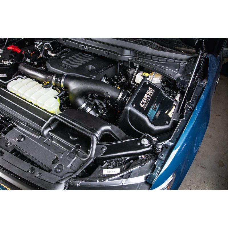 Corsa | Drytech 3D Closed Box Air Intake System - F-150 3.5T 2021-2023