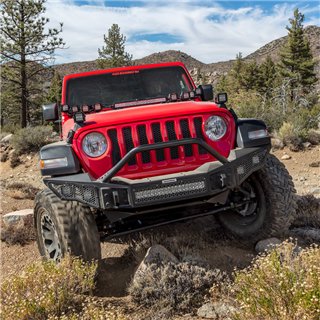 Go Rhino | Rockline Winch-Ready Full Width Bumper w/ Overrider - Gladiator / Wrangler (JK) / Wrangler (JL) 2007-2025
