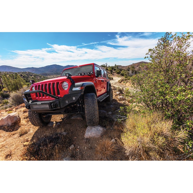 Go Rhino | Rockline Winch-Ready Full Width Bumper w/ Overrider - Gladiator / Wrangler (JK) / Wrangler (JL) 2007-2025