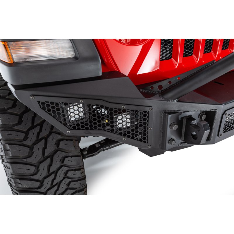 Go Rhino | Rockline Winch-Ready Full Width Bumper w/ Overrider - Gladiator / Wrangler (JK) / Wrangler (JL) 2007-2025