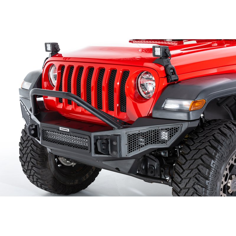 Go Rhino | Rockline Winch-Ready Full Width Bumper w/ Overrider - Gladiator / Wrangler (JK) / Wrangler (JL) 2007-2025