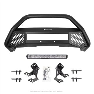 Go Rhino | RC4 LR Bull Bar w/ Mounting Brackets, Single Row 20in Light Bar Kit - Silverado 1500 / Limited 2019-2022