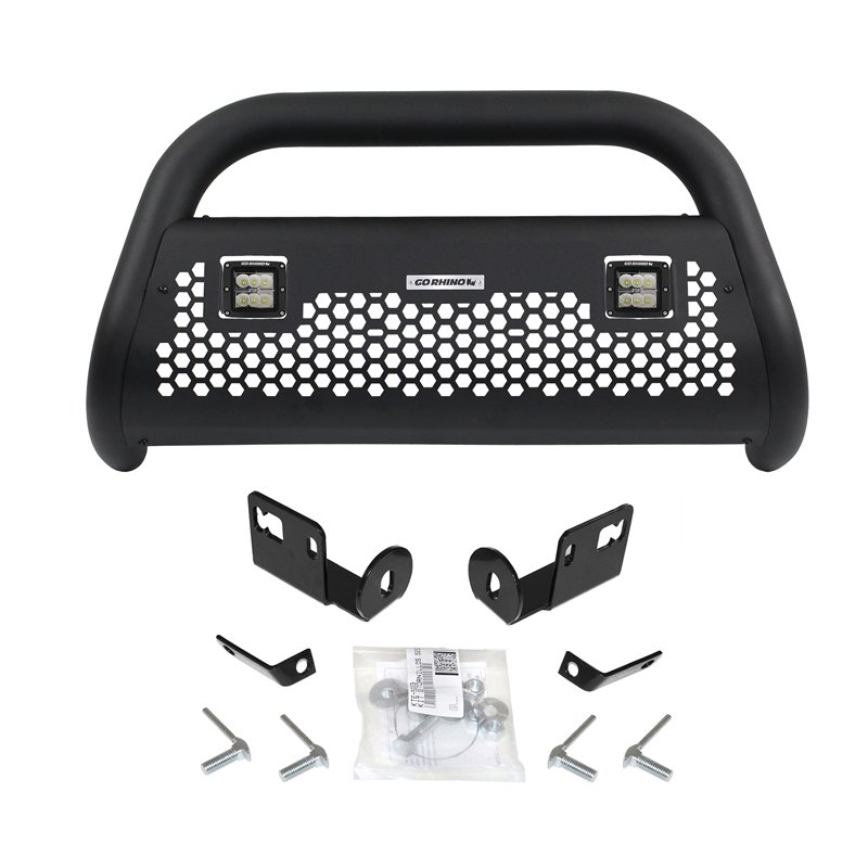 Go Rhino | RC2 Bull Bar w/ Mounting Brackets and Two 3in Cube Lights Kit - Sequoia / Tundra 2007-2022