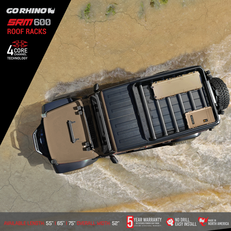 Go Rhino | SRM600 55in Tubular Basket-Style Roof Rack