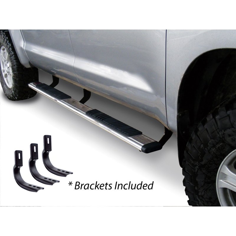 Go Rhino | 5in OE Xtreme Low Profile Side Steps w/ Brackets Kit - Stainless - Silverado / Sierra 2500 HD / 3500 HD 6.6L 2015-201