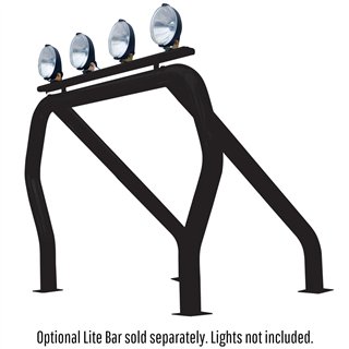 Go Rhino | Bed Bars Complete Kit - Single Bar/Single Kicker (Between wheel wells) - Black - Ranger / Sonoma / Frontier / Tacoma 