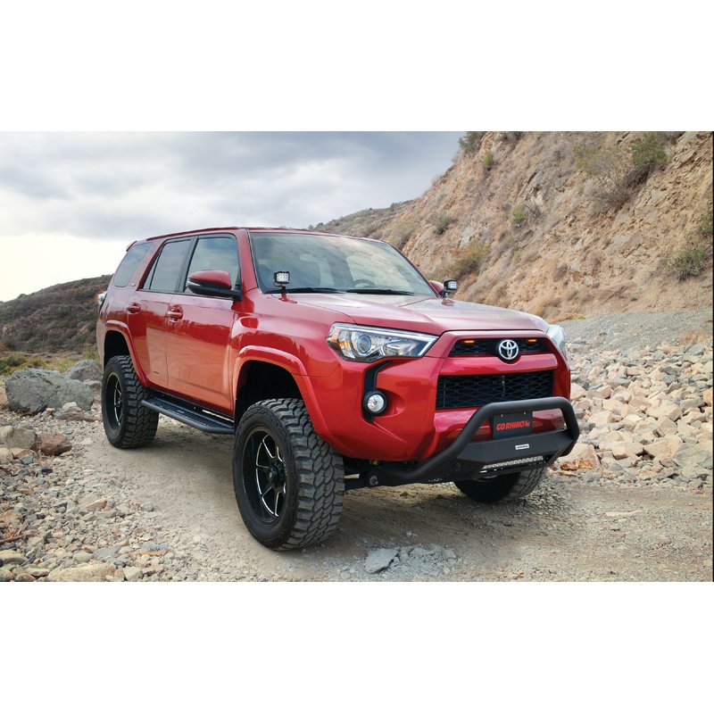 Go Rhino | Dominator Xtreme D6 Side Steps w/ Mounting Brackets Kit - Textured Black - Wrangler (JK) 3.6L / 3.8L 2007-2018