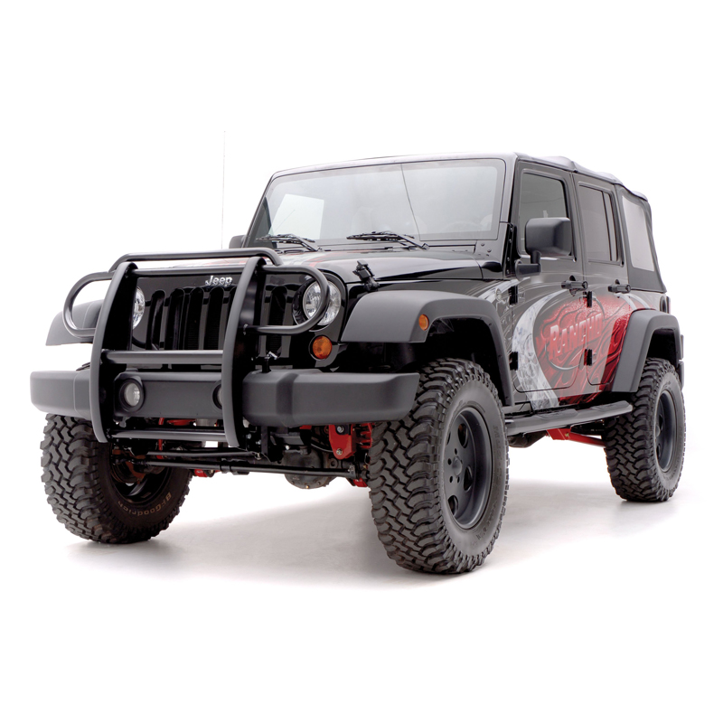 ARIES | Black Steel Grille Guard - Wrangler (JK) Unlimited 3.6L / 3.8L 2007-2018