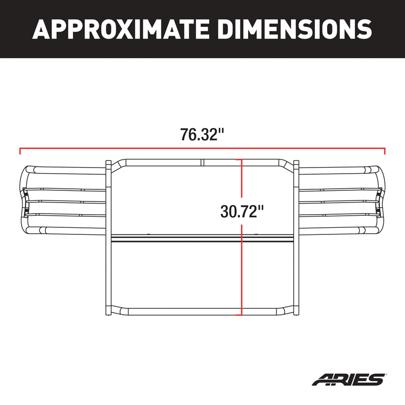 ARIES | Black Steel Grille Guard - F-150 / Mark LT 2004-2008