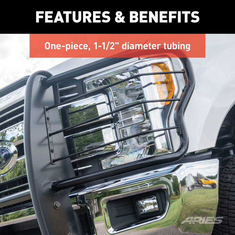 ARIES | Black Steel Grille Guard - Explorer 2.3T / 3.5L 2016-2019