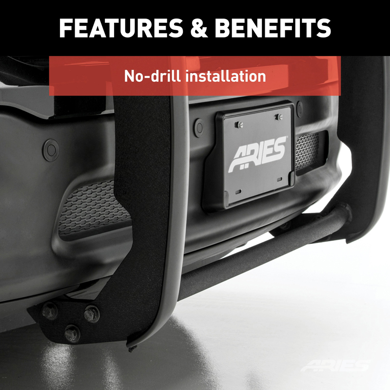 ARIES | Black Steel Grille Guard - Explorer 2.3T / 3.5L 2016-2019