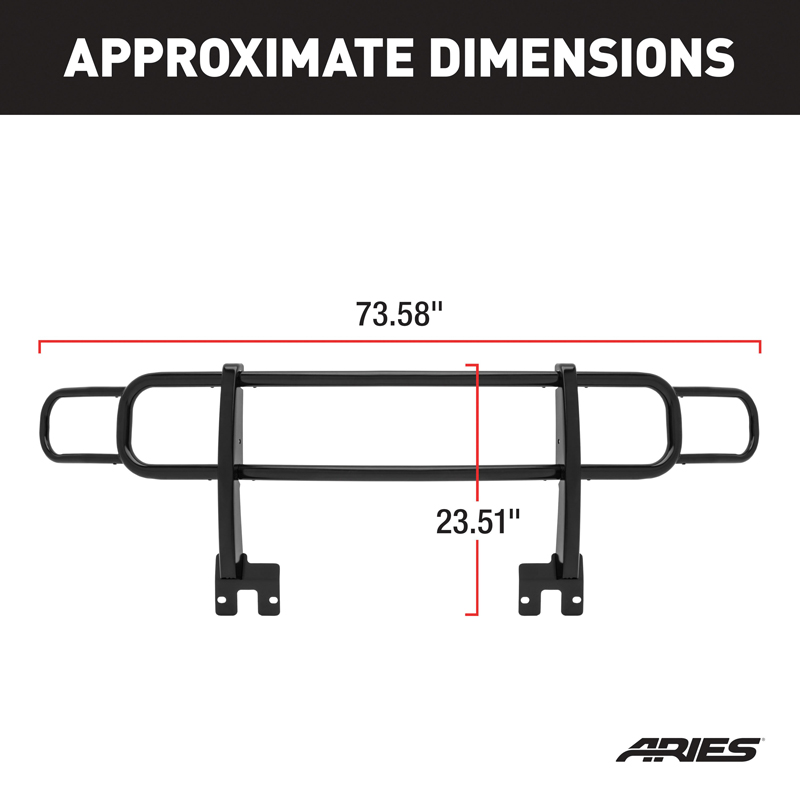 ARIES | Black Steel Grille Guard - H3 / H3T 2006-2010