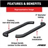 ARIES | 3in Round Black Steel Side Bars - Excursion / F-250 / F-350 2000-2016