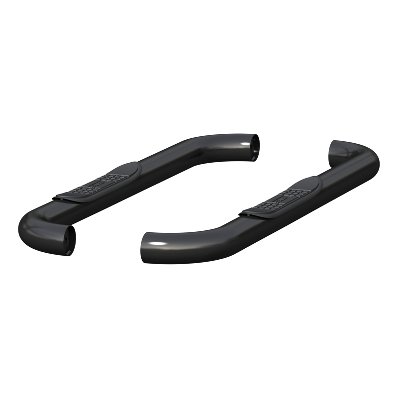 ARIES | 3in Round Black Steel Side Bars - Ram 1500 / Classic / 2500 / 3500 2009-2022