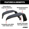 ARIES | Black Aluminum Front Fender Flares - Wrangler (JK) Unlimited 3.6L / 3.8L 2007-2018