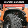 ARIES | Black Aluminum Front Fender Flares - Wrangler (JK) Unlimited 3.6L / 3.8L 2007-2018