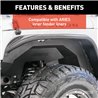 ARIES | Black Aluminum Front Fender Flares - Wrangler (JK) Unlimited 3.6L / 3.8L 2007-2018