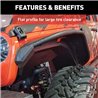 ARIES | Black Aluminum Front Fender Flares - Wrangler (JL) Unlimited 2018-2022