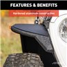 ARIES | Black Aluminum Front Fender Flares - Wrangler (JL) Unlimited 2018-2022