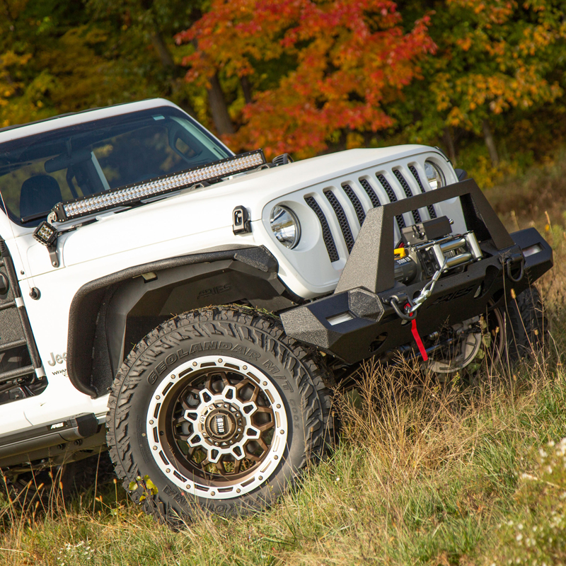ARIES | Black Aluminum Front Fender Flares - Wrangler (JL) Unlimited 2018-2022