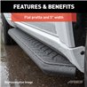 ARIES | AeroTread 5in x 70in Black Stainless Running Boards (No Brackets) - Acura / Ford / Honda / Hyundai / Jeep / Nissan / Toy