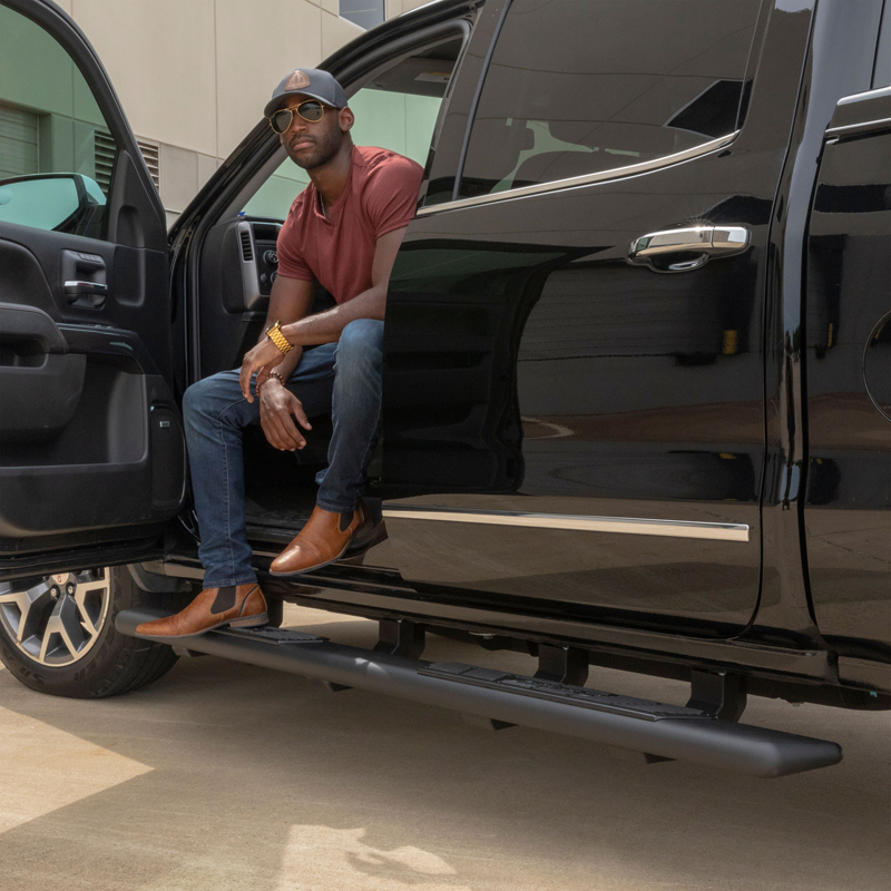 ARIES | AscentStep 5-1/2in x 75in Black Steel Running Boards (No Brackets) - Chevrolet / Dodge / Ford 2000-2023