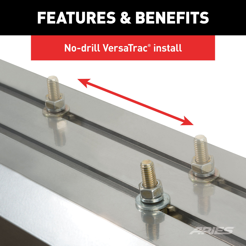 ARIES | AdvantEDGE 5-1/2in x 75in Black Aluminum Side Bars - Ram 1500 / Classic 2009-2022