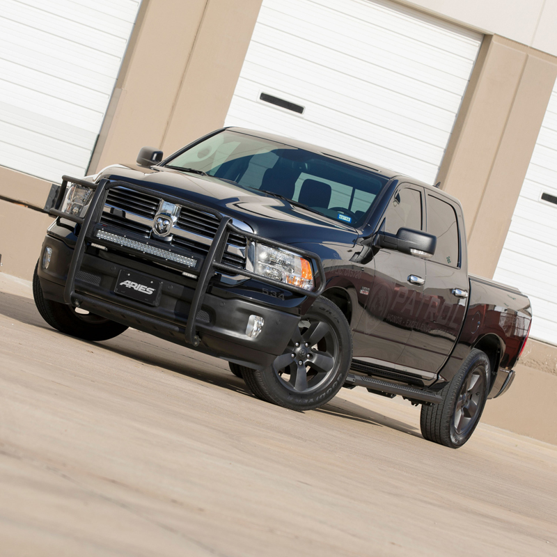 ARIES | AdvantEDGE 5-1/2in x 85in Black Aluminum Side Bars - Ram 1500 / Classic / 2500 / 3500 2009-2022